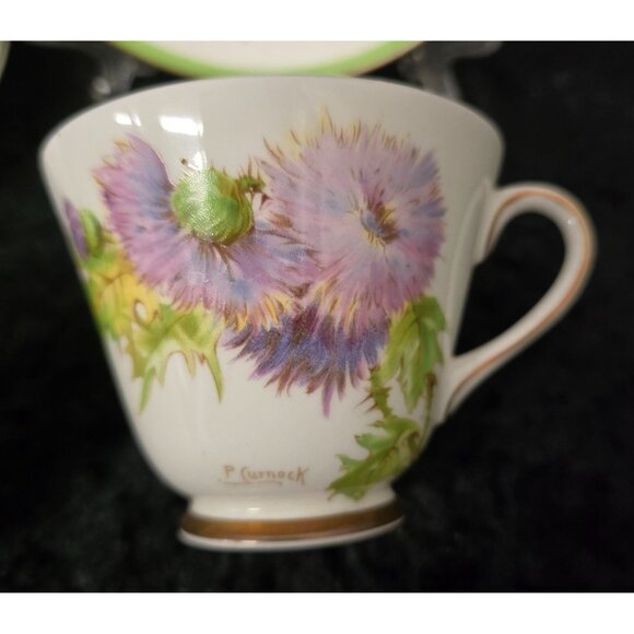 Royal Doulton Glasmis Thistle Tea Set 2 Cups & Saucers, Creamer & Sugar Bowl - Picture 5 of 13
